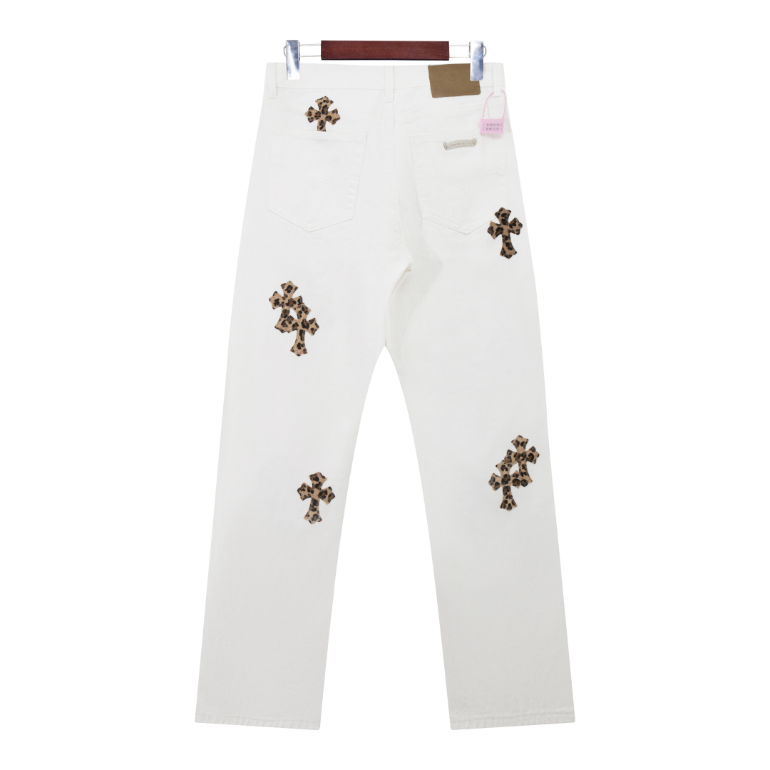 Chrome Hearts Ancient graffiti with Leopard Print Pants